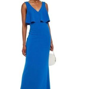NWT Belle Badgley Mischka Fallyn Popover Crepe Gown - size 14